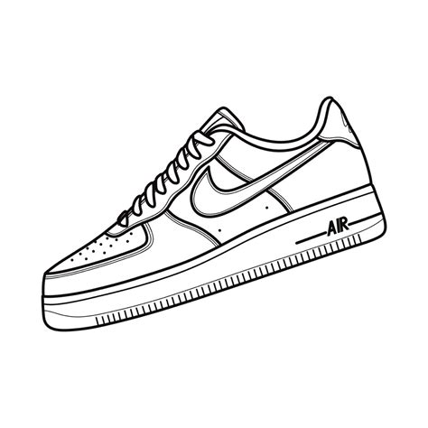 nike air force zeichnen|Nike Air Force 1 sketch.